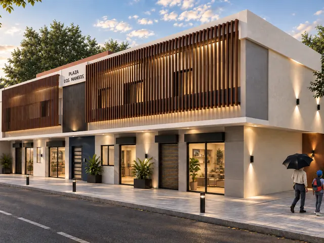 Plaza comercial diseñada y construida por Green Haus
