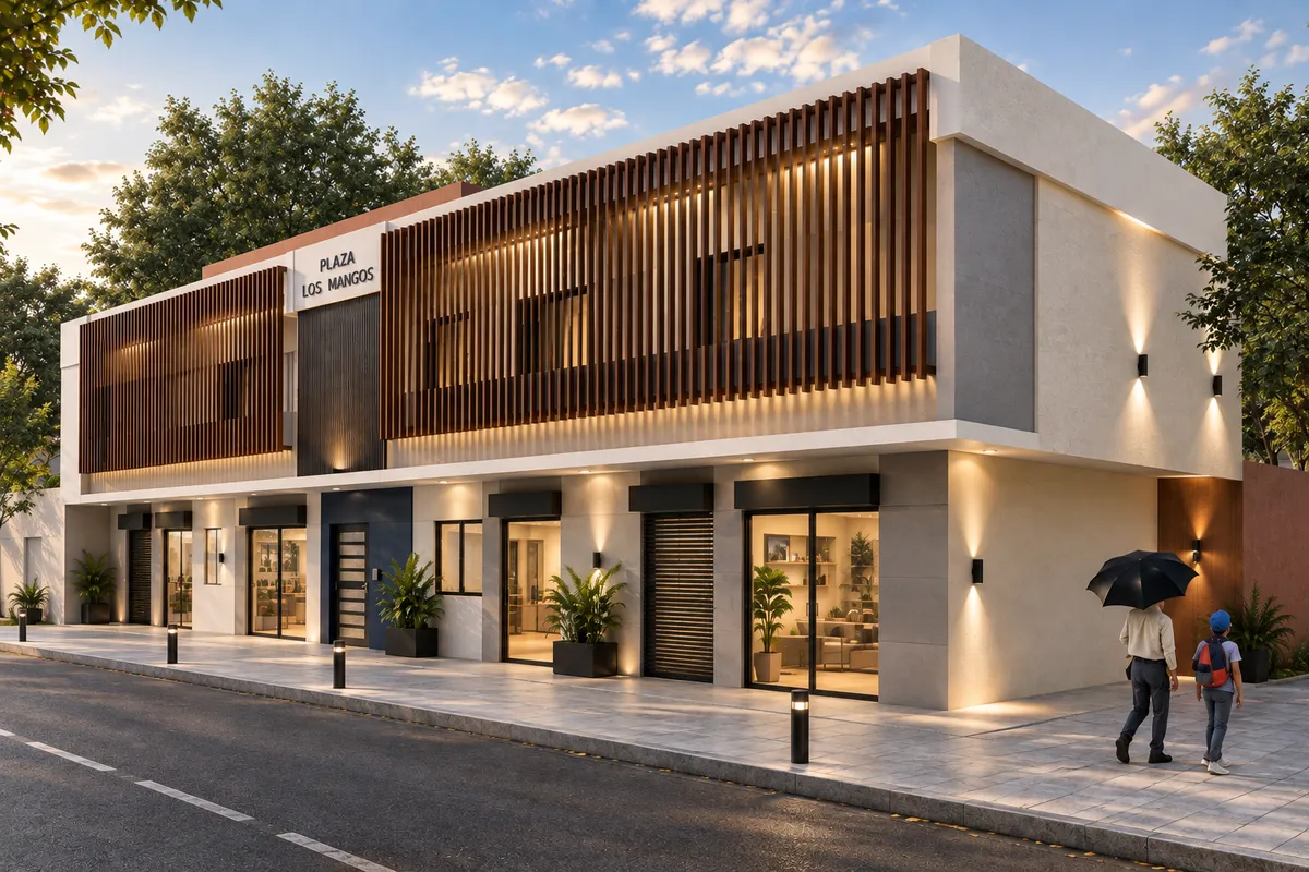 Plaza Los Mangos — proyecto comercial de Green Haus en San Pedro Sula